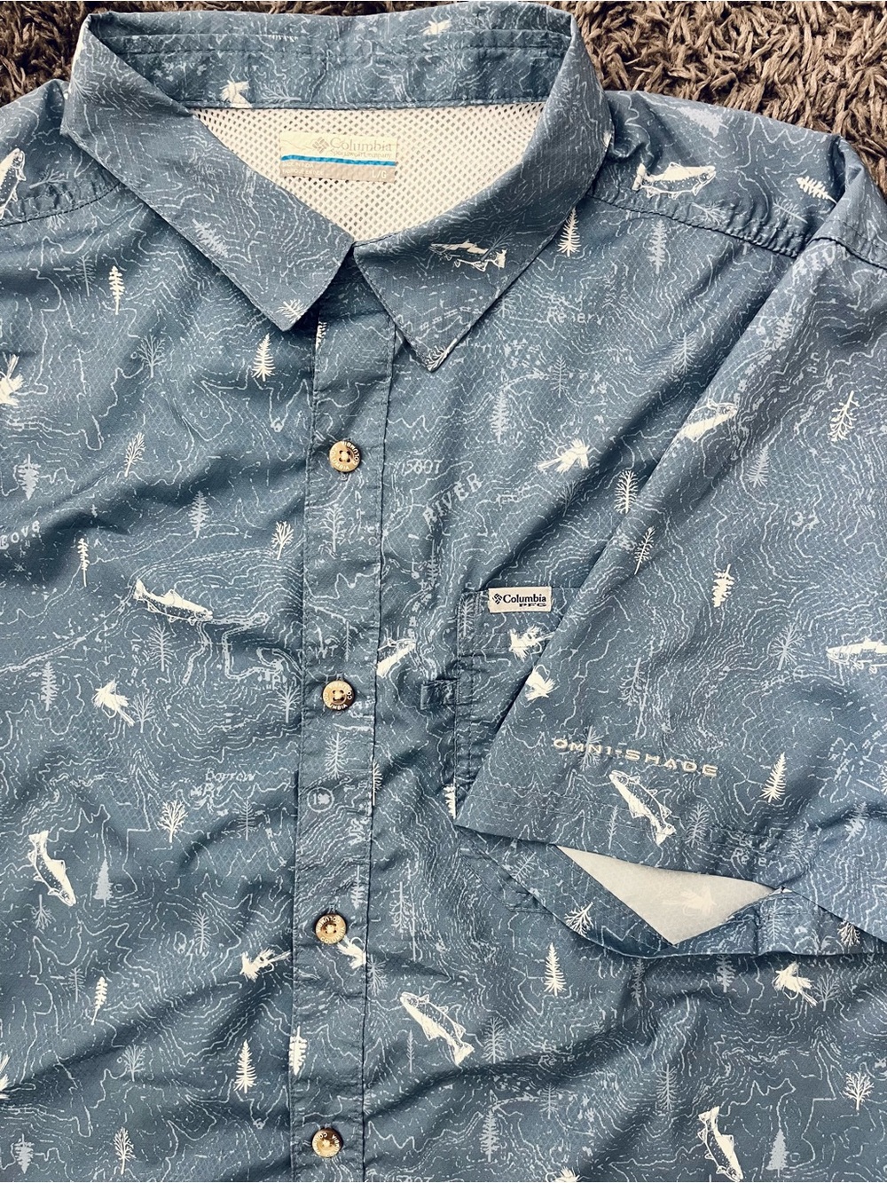 Columbia PFG Men’s Omni Shade Super Slack Camp tide shirt XL